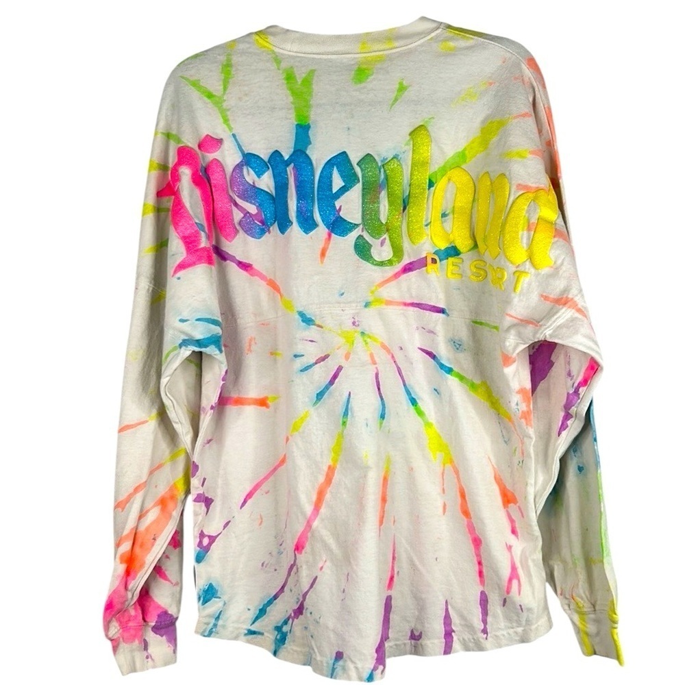 Disney Parks Tie Dye Multi-Colored Disneyland Resort Long Sleeve Spirit Jersey S